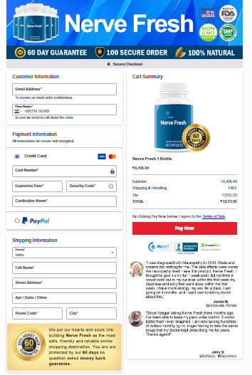 NerveFresh Secured Checkout Form